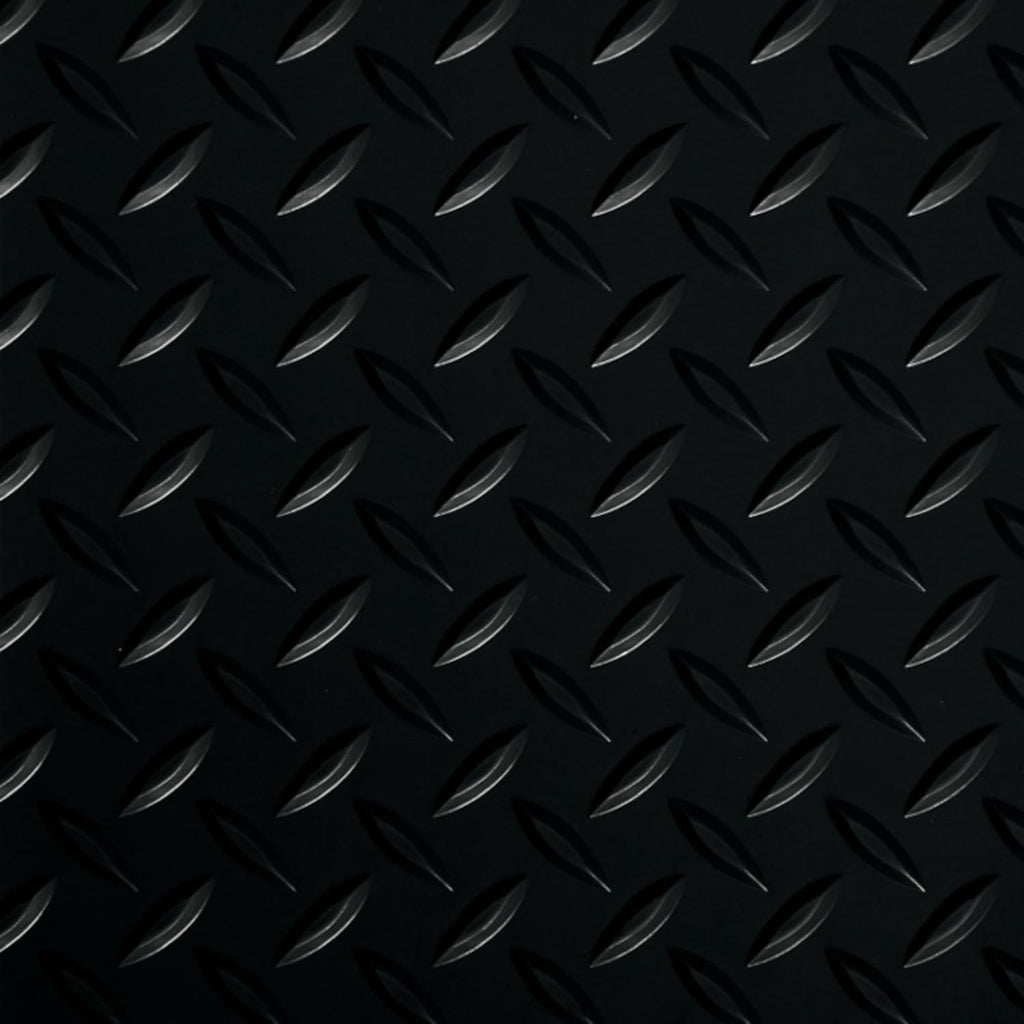 G-Floor Lite Diamond Tread Pattern Midnight Black Vinyl Rollout Garage Flooring Protector Mat for The Garage and Beyond - 7'6" x 14' Size