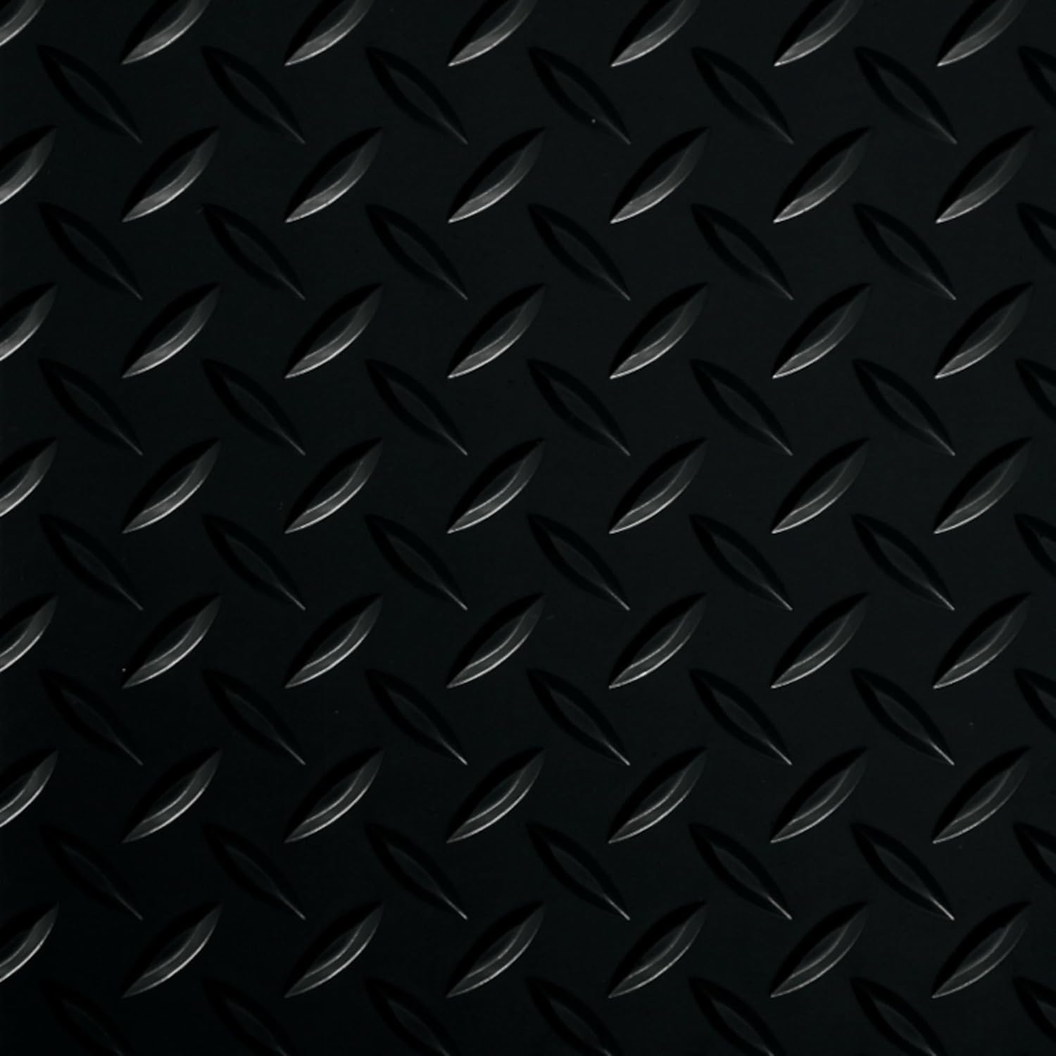 G-Floor Lite Diamond Tread Pattern Midnight Black Vinyl Rollout Garage Flooring Protector Mat for The Garage and Beyond - 7'6" x 14' Size