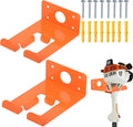 Weed Eater Rack & Chainsaw Holder - Heavy Duty Garage Organizer Wall Mount for Grass Trimmer,Hedge Trimmer, Backpack Blower, Garden Tools, 2 Pack