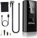 Tire Inflator Portable Air Compressor - KIMHI 150 PSI Cordless Car Air Pump,2X Faster Pump with 10000mAh Rechargeable Battery,Digital Pressure Gauge, LED Light,For Car,Motorcycle and Ball