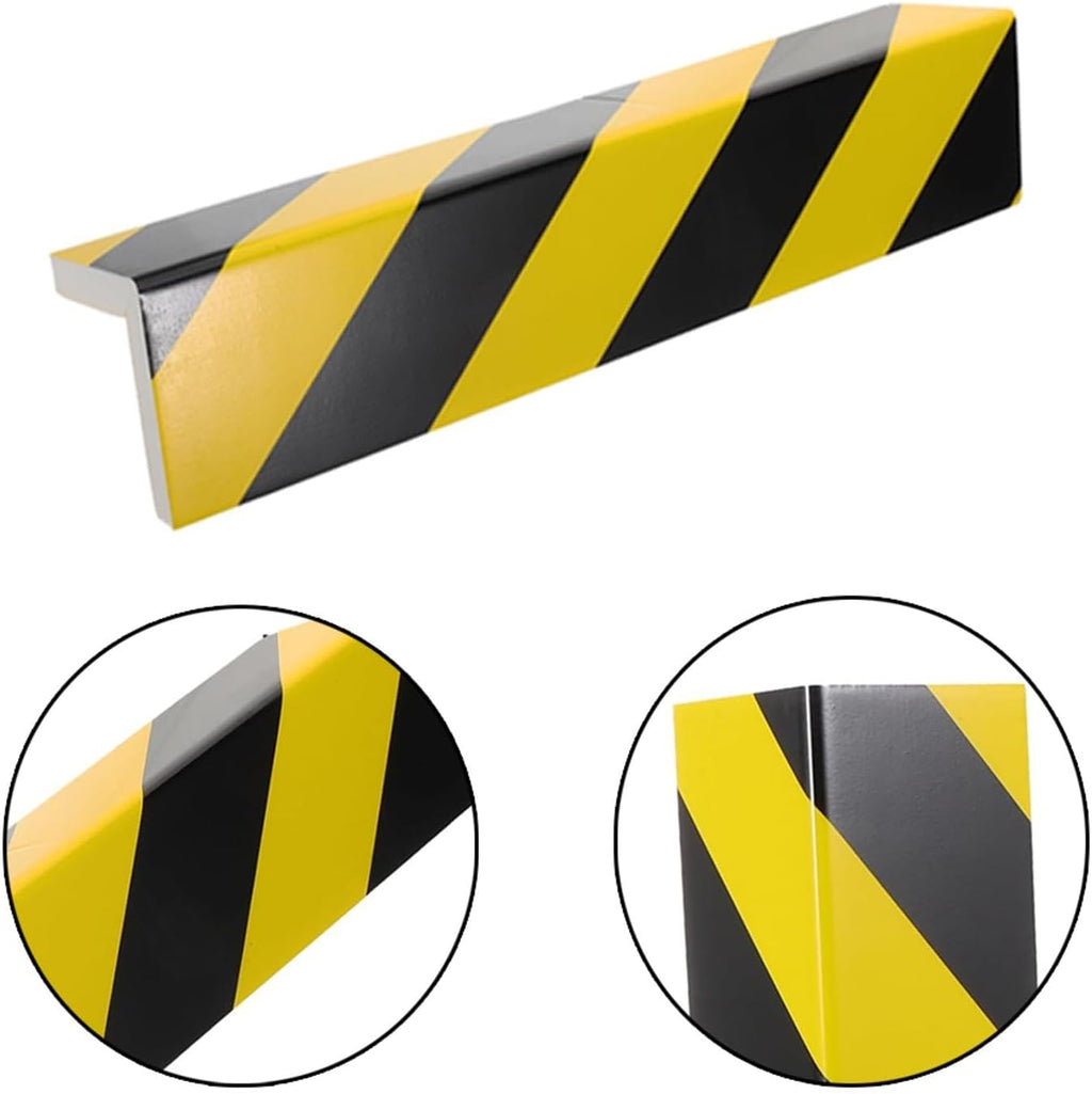2 Packs 40 * 15 * 1.5cm Garage Wall Protector Foam Wall Corner Guard for Parking Garages Wall Edge Protector with Reflective Safety Stripe, Self-Adhesive (Red-White)