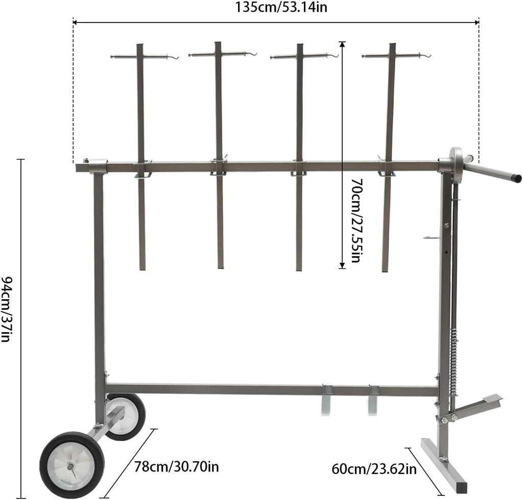 Adjustable Car Body Paint Rack, Paint Stand Repair Work Stand, Bumper/Body Panel/Door Hood Stand Holder, Auto Body Tool for Garages, Repair Shops, and DIY