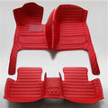 Custom Car Floor Mat Compatible with BMW Mercedes-Benz Toyota Cadillac Lexus Honda Infiniti Nissan Hyundai Kia Audi All Models Cars Sedans SUVs Automotive Mats (Red and Red)