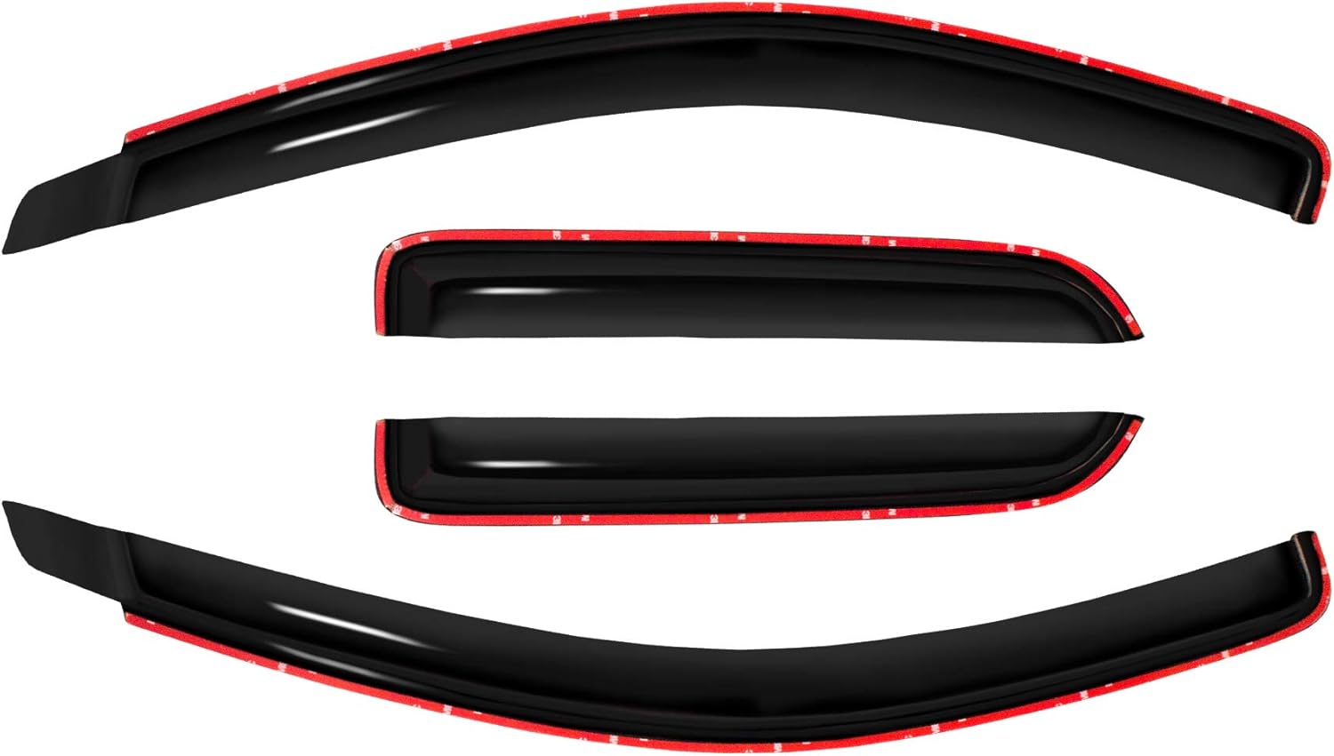 in Channel Window Visor Compatible with Dodge 02-08 Ram 1500 03-09 Ram 2500/3500 Quad Cab Sun Rain Guard Wind Deflector 194623