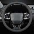 New Nappa Leather car Steering Wheel Cover, Universal 15 inch Black