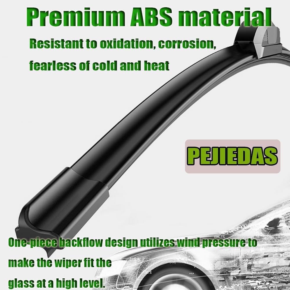 OEM Quality Front Wiper Blades, Replacement for 1997-2006 Jeep Wrangler, OE Original Style (13 Inch + 13 Inch Front Wiper Blades)