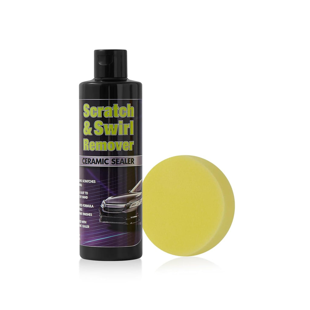 Upgraded Car Scratch Remover Kit, Scratch Remover for Vehicles ＆ Cars, Car Paint Scratch Repair, Polishing ＆ Rubbing Compound Paint Restorer with Applicator Pad, add Gloss ＆ Shine 8.4OZ