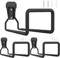 3PCS Metal Garden Hose Hook Heavy Duty Water Hose Hook Wall Mounted Garage Hook Sturdy Storage Bracket Stand Organizer 120lbs for Water Extension Cords Black