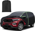 Mixsuper Liner Car Cover for Ford Explorer 1995-2026, 7 Layers Full Car Cover All Weather Car Covers for Explorer, Waterproof Outdoor Cover with Zipper Door Reflective Strips