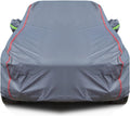 AUQDD 6-Layers PEVA New Material Sedan SUV Full Padded Car Cover Waterproof All Weather Weatherproof UV Sun Protection Snow Dust Storm Resistant Outdoor Exterior Custom Form-Fit Straps 178"-190" Grey