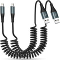 Coiled Lightning Cable 6FT,2 Pack MFi Certified Retractable iPhone Car Charger Cord,Apple CarPlay Cable Compatible with iPhone 14/13/12/11 Pro Max/XS Max/XR/X/8/7/iPad