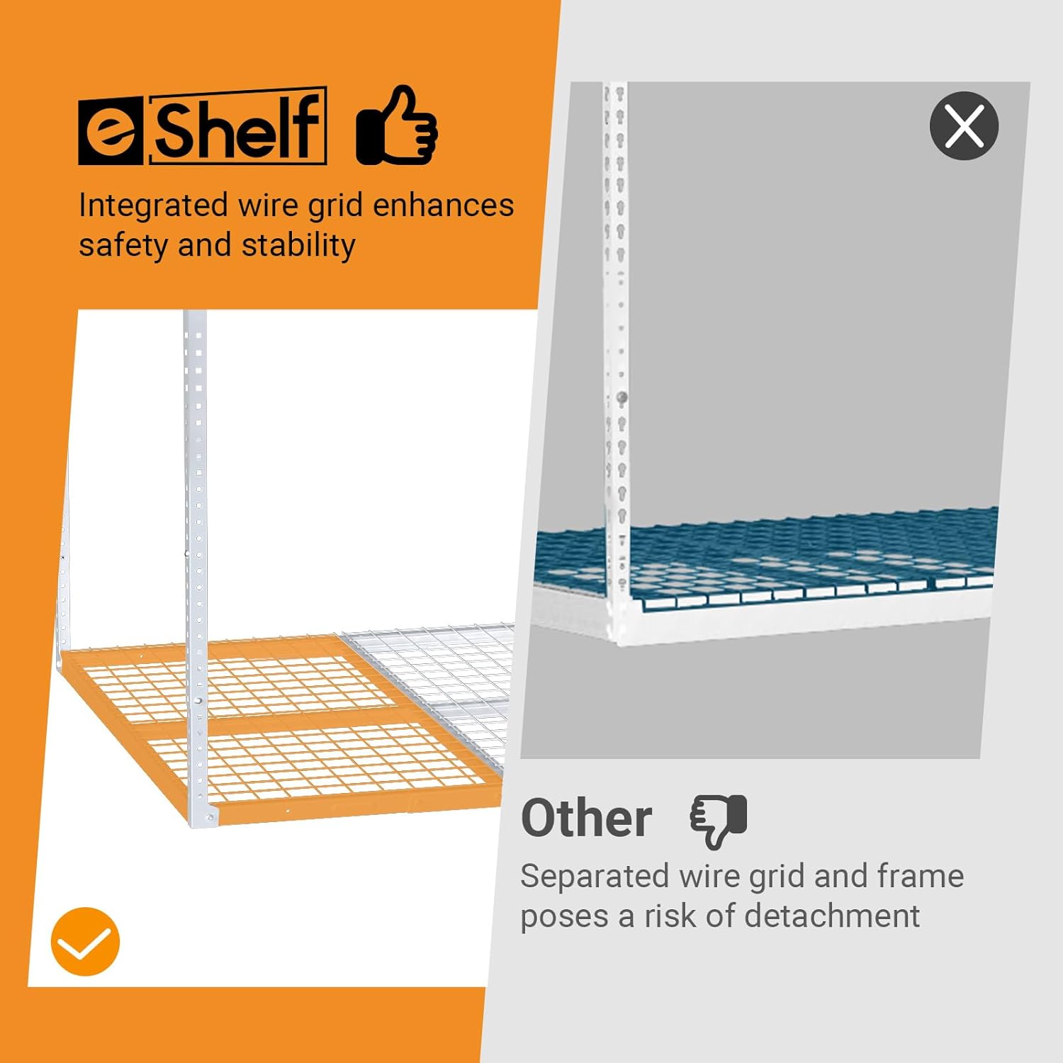 3ftx8ft Overhead Garage Storage Rack, Heavy-Duty Metal Garage Ceiling Storage Rack, 22''-40" Adjustable Ceiling Drop-Down, 600 lb. Loading Weight Capacity, White