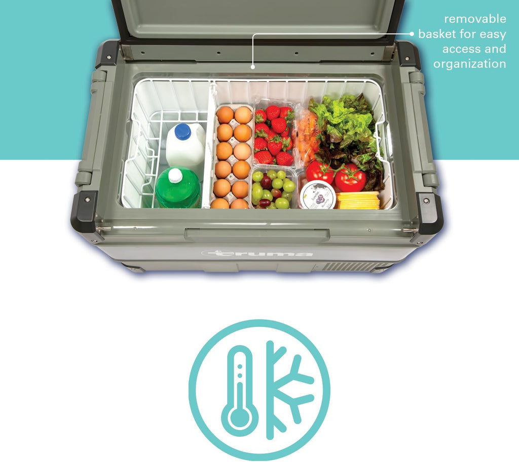 Truma C44 Portable Refrigerator/Freezer (11.5 Gal/46 QT): Single Zone 12/24V DC & 110V AC Power | Multi-Use for Car, Truck, RV, Events, Travel | Digital Display, App Control | Temp Range: -8°F to 50°F