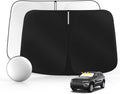 Windshield Sun Shade for Jeep Grand Cherokee 2011-2021 Foldable Sunshade Custom Fit Front Window Car Interior Accessories Protector Blocks UV Rays
