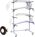 Mobile Bumper Storage Rack, Double-Sided Bumper Stand for Automobile Parts, Maximize Efficiency Auto Body & Parts Storage Pannel Tree, 8 Pairs Racks