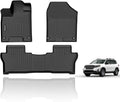 KELCSEECS® Floor Mats & Cargo Liner Custom for Honda Passport 2019-2025 All Weather Protection TPE Floor Liners Front & Rear Row Full Set Honda Passport Accessories Black