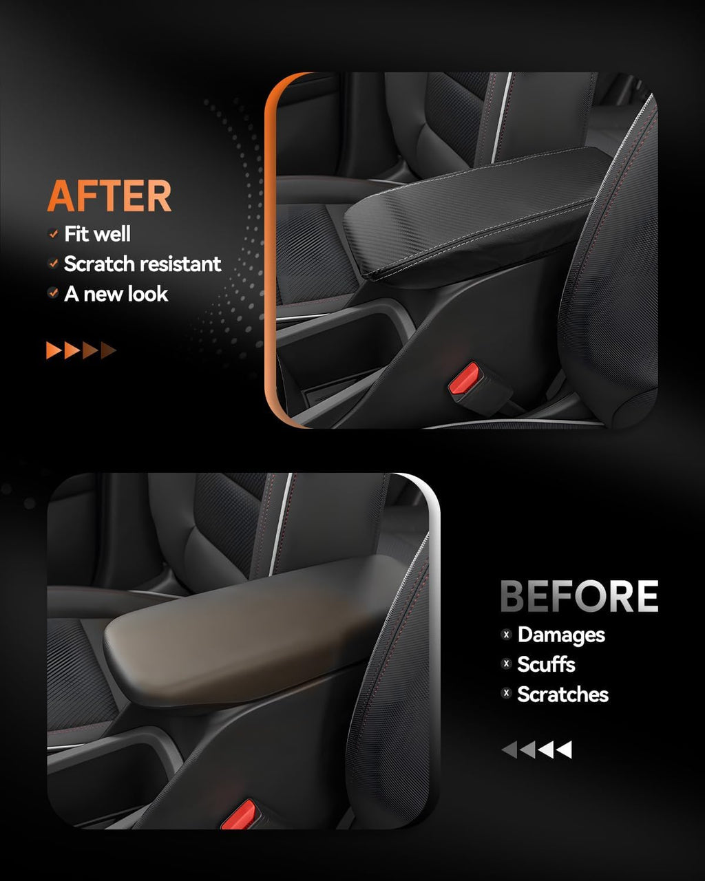 CDEFG for Chevrolet Trailblazer 2021-2025 Center Console Cover Armrest Box Cover for Chevy Trailblazer (LS, LT, Activ, RS) 2021 2022 2023 2024 2025 Accessories Arm Rest Protector