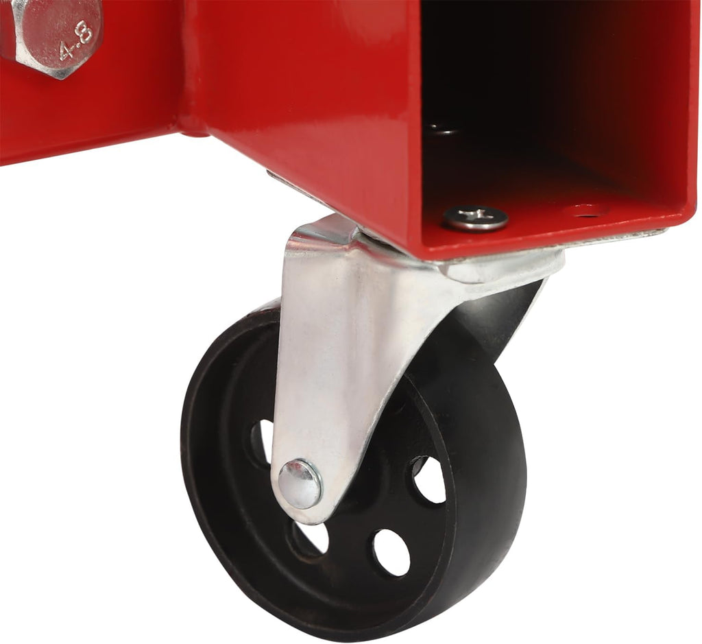 Engine Lift Crane 2 Ton (4000lbs) Engine Hoist Heavy Duty Garage Hydraulic Lift Foldable & Adjustable Height w/ 6 Universal Wheels for Car Fixing, Workshops, Ports, Warehouses, Garage