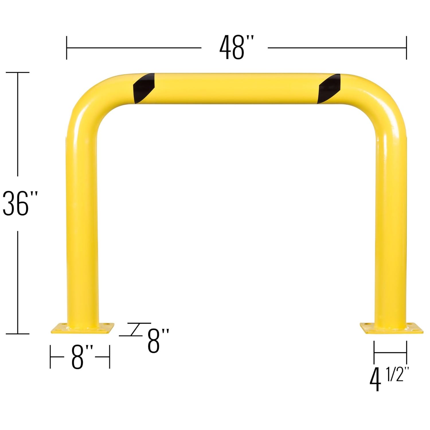 Guardian Steel Machine Guard Barrier Hollow Fillable Protect Equipment Warehouse Electrical Safety 48" x 36"