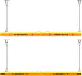 78" Parking Garage Height Clearance Bar - DO NOT ENTER & CLEARANCE 7' 3" - Hanging Crossbar by Chains, Yellow Reflective Parking Signs for Parking Lot, Warehouse, Garage Entrance and Exit