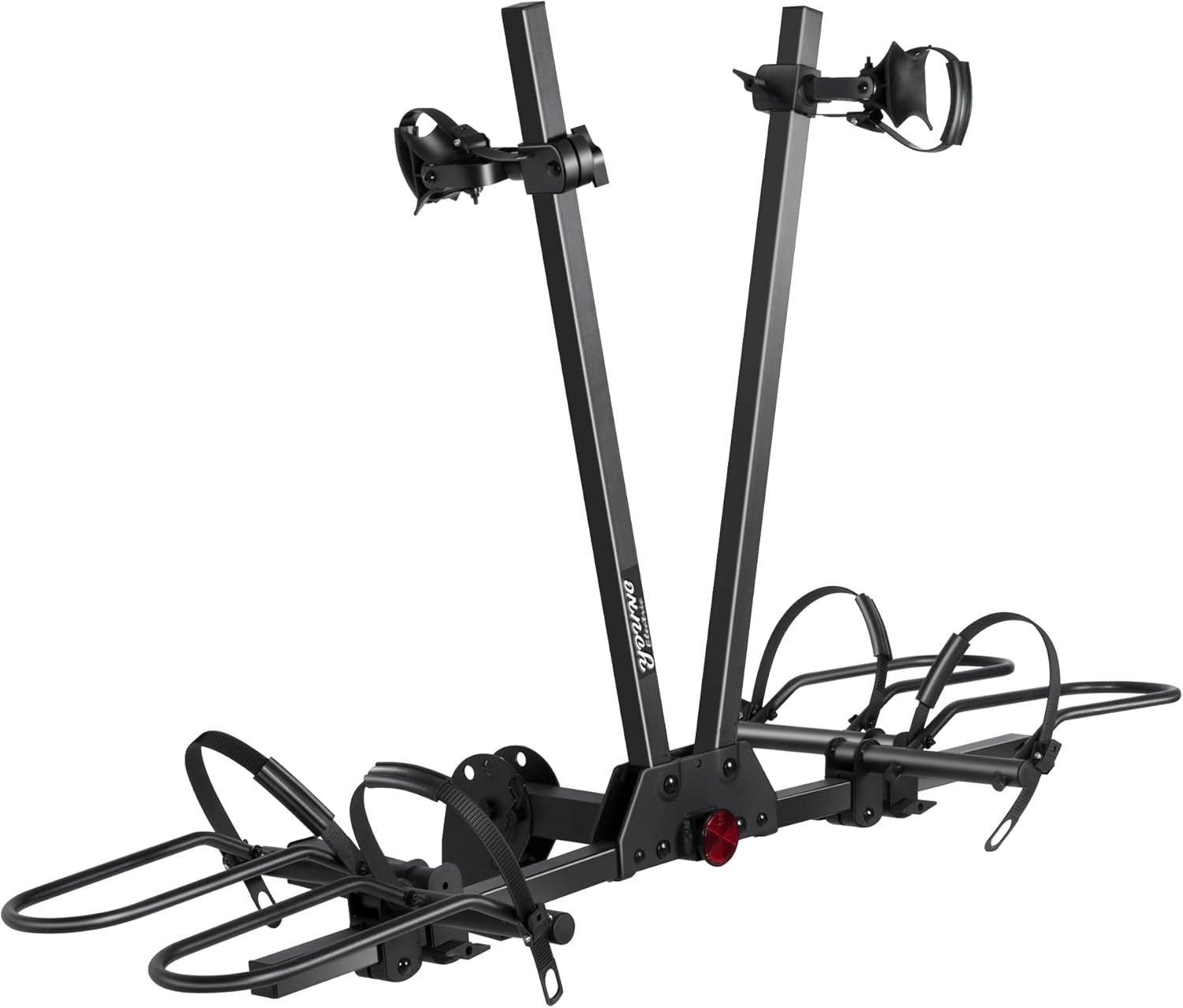 Young Hitch Mounted 2-Bike Rack with Two Posts for Standard, Mountain, Fat Tire Bikes, fit Car, SUV, Van, RV, Trailer, 200 lbs. Capacity