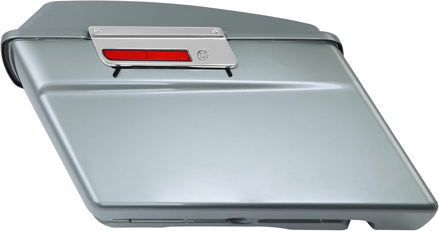 Green-L Silver Hard Saddlebags Fit for Harley Touring Electra Street Road Glide King 1994-2013