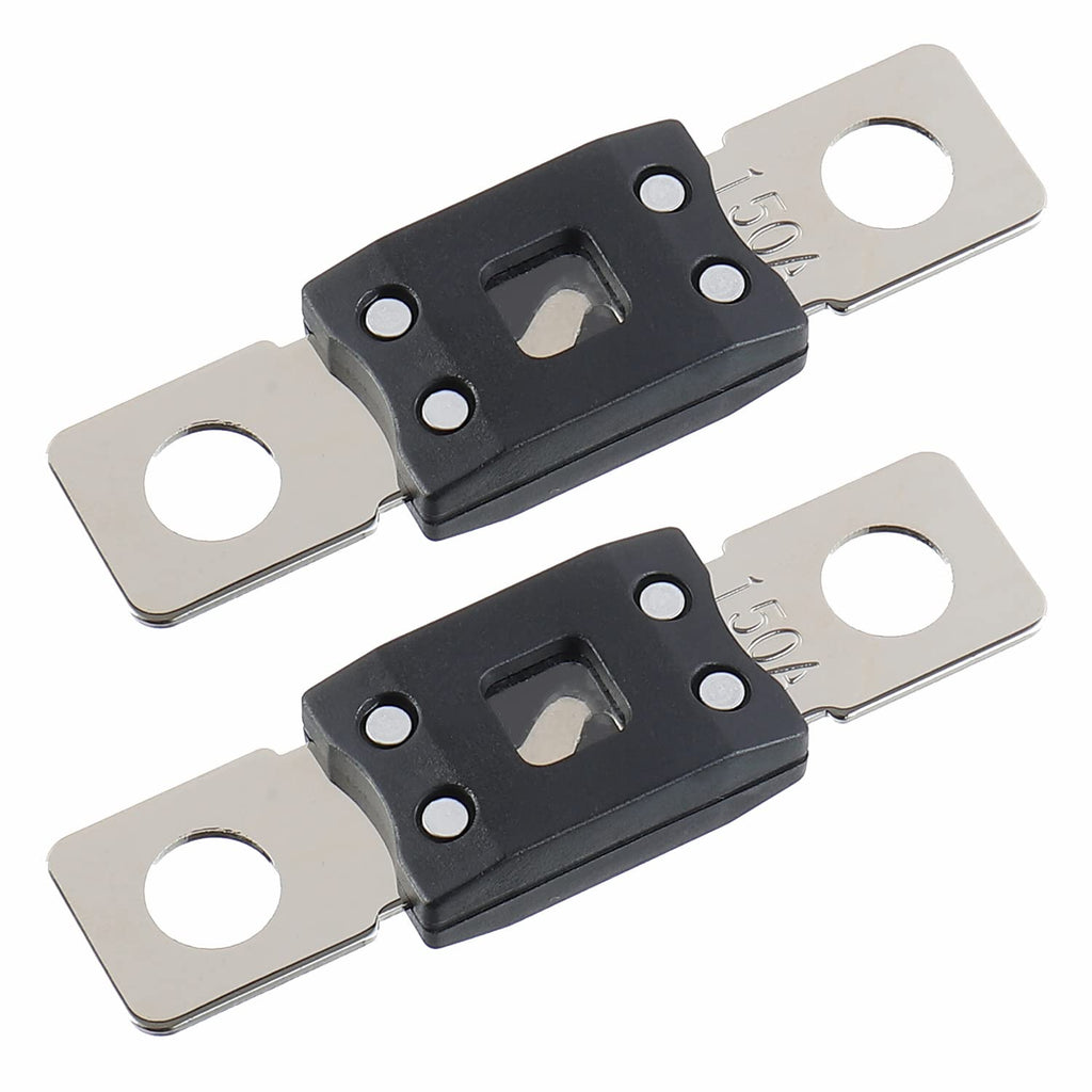 150A MEGA High Current Fuse - 150 Amp Bolt-on Fuse for Cars, Trucks, Construction Vehicles, Buses, Caravans (2 Pcs)