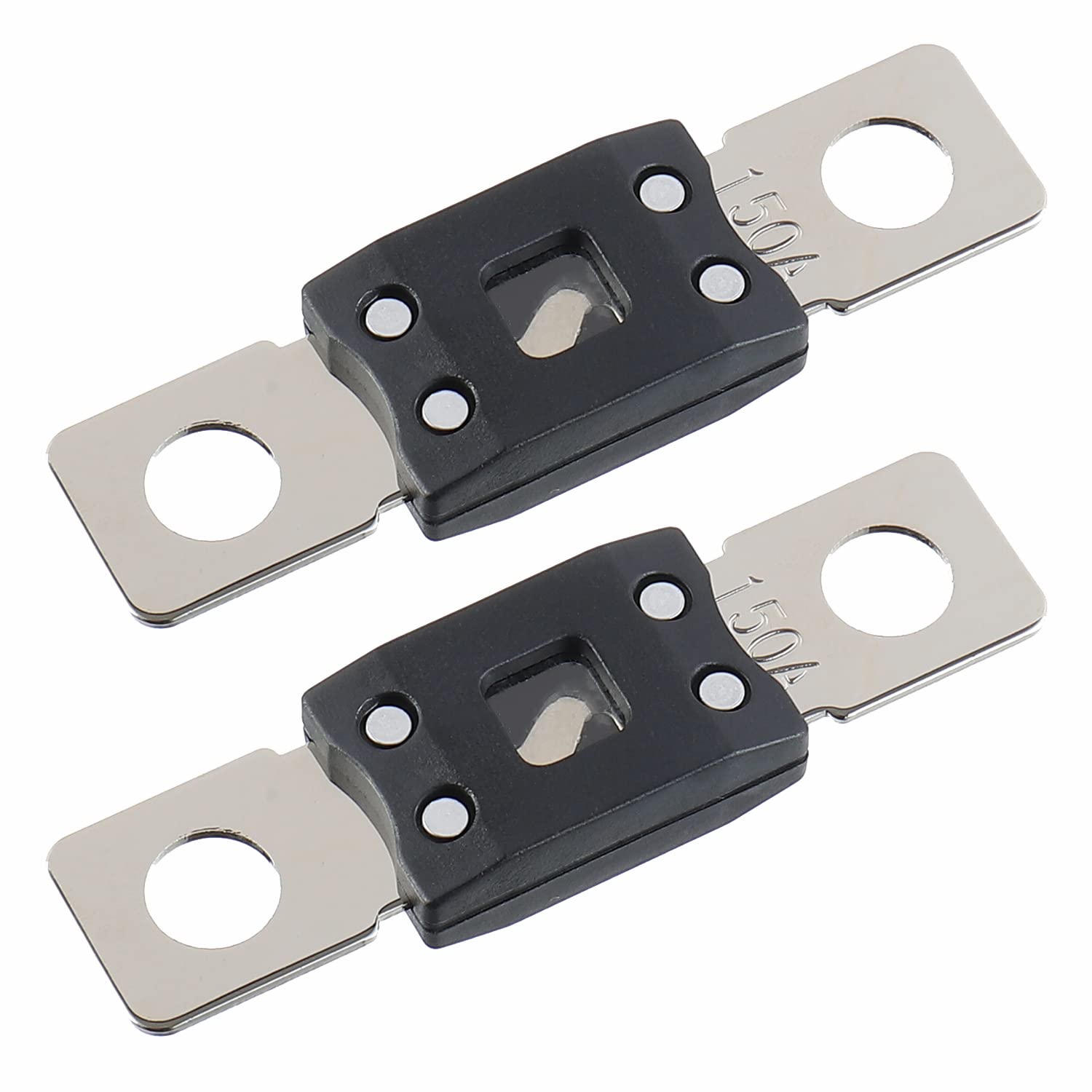 150A MEGA High Current Fuse - 150 Amp Bolt-on Fuse for Cars, Trucks, Construction Vehicles, Buses, Caravans (2 Pcs)