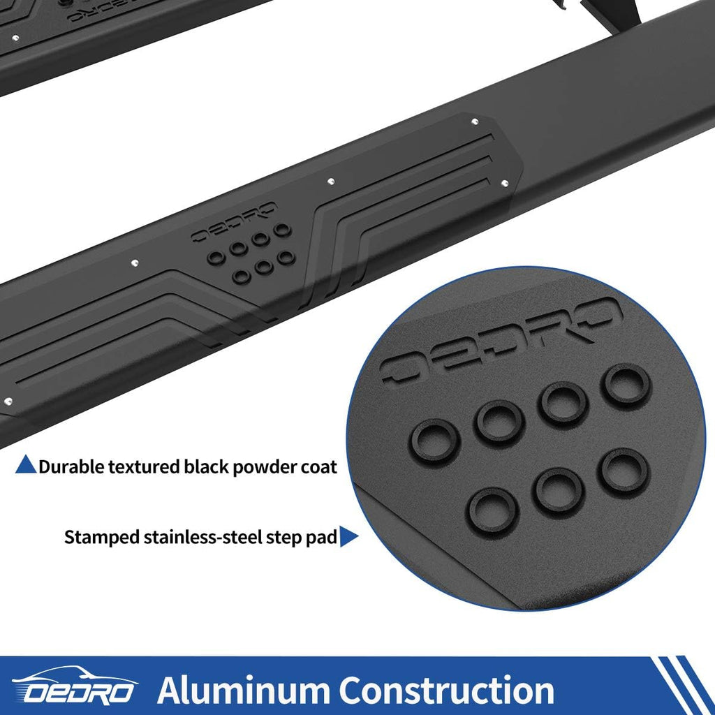 OEDRO Running Boards Compatible with 2019-2025 Chevy Silverado/GMC Sierra 1500, 2020-2025 2500HD 3500HD Crew Cab(Excl. 2019 1500 LD/Limited), Bolt-on Side Steps Steel Nerf Bars