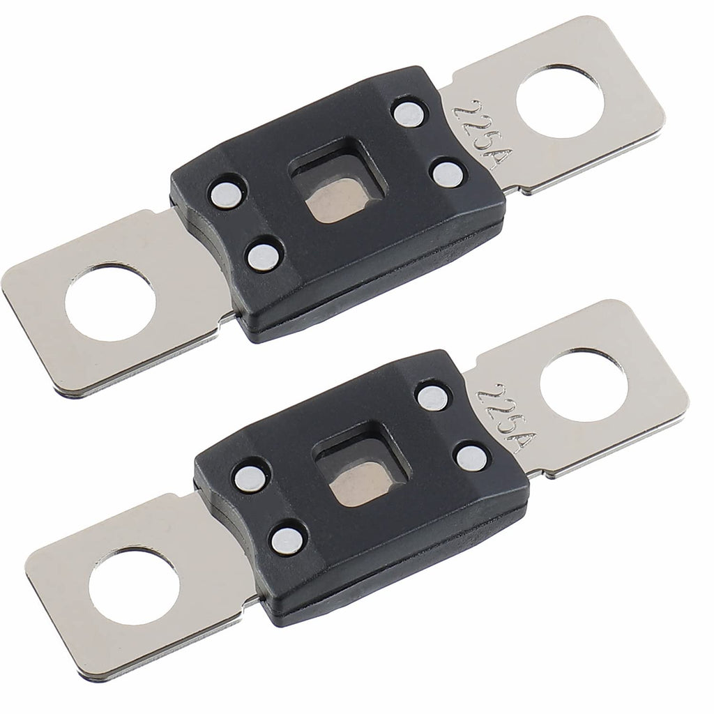 225A MEGA High Current Fuse - 225 Amp Bolt-on Fuse for Cars, Trucks, Construction Vehicles, Buses, Caravans (2 Pcs)