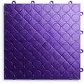 Big Floors RaceDeck CircleTrac, Interlocking Non-Slip Garage Flooring Tile, Durable, Modular, Heavy-Duty Copolymer, Easy Install (Purple, 48 Pack of 12 x 12" Tiles)