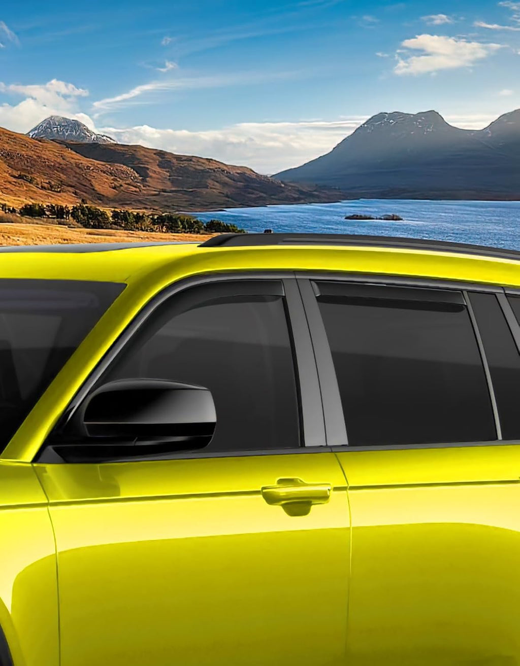 in-Channel Window Rain Guards Fit for Jeep Grand Cherokee(Not for L 3-Row) 2022-2025 Extra Durable Window Deflectors Vent Visors Shades Exterior Car Accessories Visors Rain Guards -4 pcs