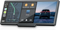 9.26'' Carplay Screen for Car with 2.5K Dash Cam and 1080P Backup Camera Portable Wireless Android Auto Screen GPS Navigation Mirror Link Voice Control Hands-Free for iOS 11+ Android 11+