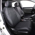 EKR Accord Seat Covers Full Set Custom for Honda Accord Base,EX-L,Touring 2014 2015 2016 2017 (Hybrid),Reat Row W/Solid Backrest & Armrest,Leather Seat Cover for Trucks,Automotive Seat Covers(Black)