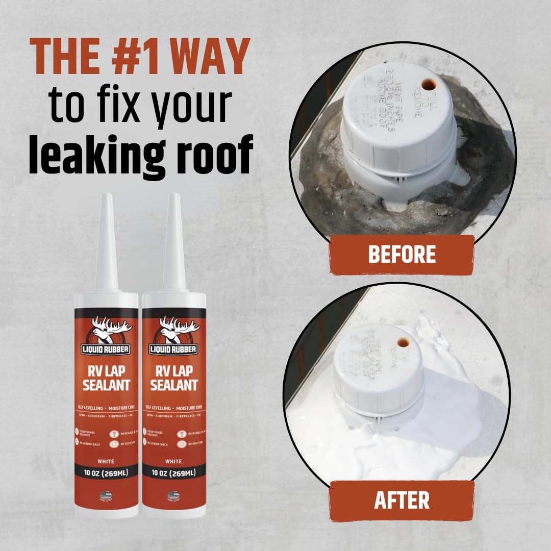 Liquid Rubber RV Lap Sealant, White, 4 Pack