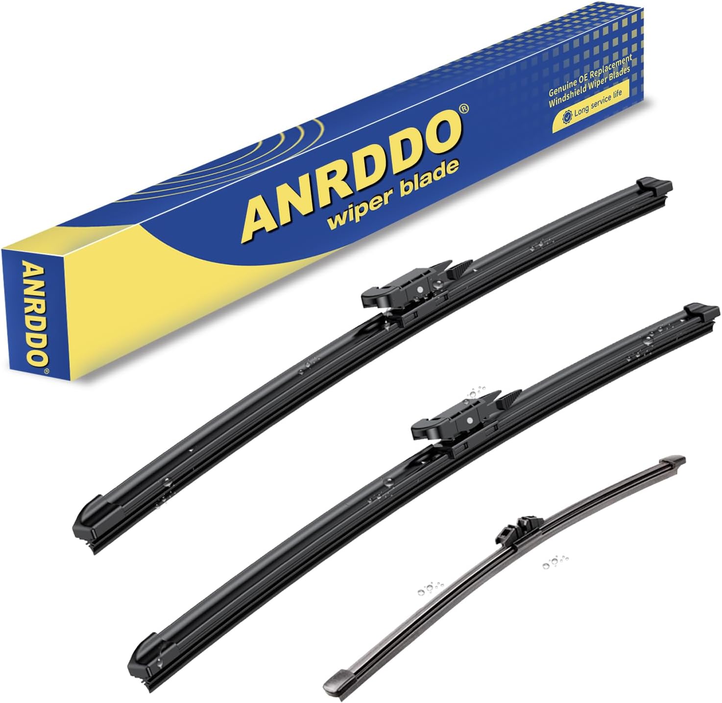 3 wipers Replacement For 2013-2017 2018 2019 Ford Escape 2012-2018 Ford Kuga 2013-2017 Ford Fusion Windshield Wiper Blades Set - Original Equipment 28"+28"+11" (Set of 3) Pinch Tab