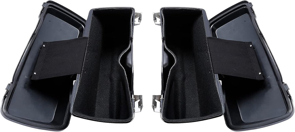 Green-L Hard Saddlebags with Black Latches Fit for Harley Electra Street Road Glide King 1994-2013 Touring Models