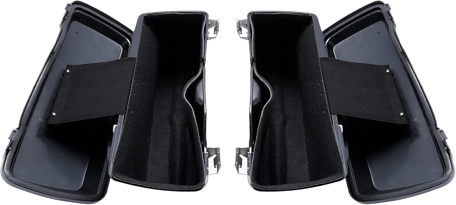 Green-L Hard Saddlebags with Black Latches Fit for Harley Electra Street Road Glide King 1994-2013 Touring Models