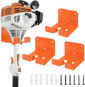 Weedeater Hanger, 3 Pack Weed Eater Hanger for Garage Wall-mounted Organizer Trimmer Rack Storage for Grass Trimmer, Hedge Trimmer, Garage Wall, Garden Tools, Black, Orange