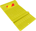 Electriduct Plastic Parking Mat Guides for Garage Vehicles, Antiskid Car Safety Park Aid - Yellow
