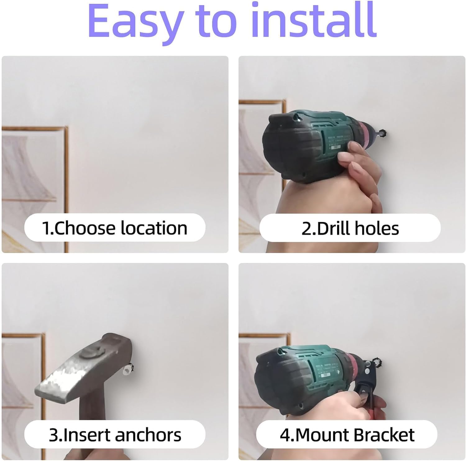 24 Pack Garage Hooks Steel Heavy Duty Garage Storage Hooks Utility Steel Wall Mount Garage Hanger&Organizer for Bikes,Garden Tools, Ladders, Bulk Items，Ropes and More Equipment