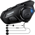 Motorcycle Helmet Bluetooth Headset, 10 Riders 2000M Communication Systems, Multitasking Audio Helmet Radio with Premium Microphone&40mm Hands-Free Speaker, Stereo Sound Motorcycle Intercom