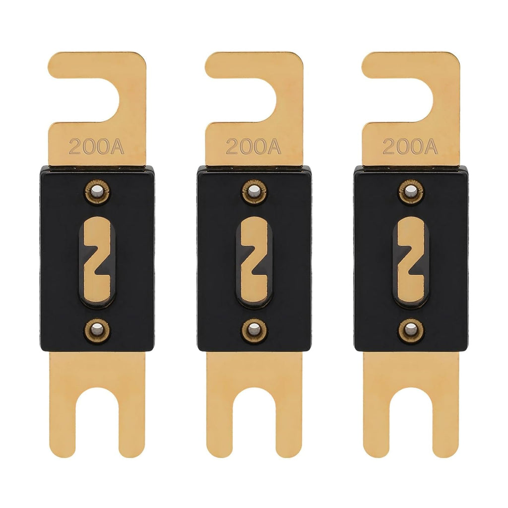 200A ANL Fuse 200 Amp Inline Blade Fuses 32V for Car Audio Inverter Automotive Stereo (Pack of 3 pcs)