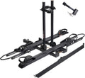 CyberRack S2 Ebike Rack, 300 lbs Capacity Foldable Bike Racks for Tow Hitch Heavy Electric Bike Carrier for 2 E-Bike, Up to 5-inch Fat Tire 2'' Receiver