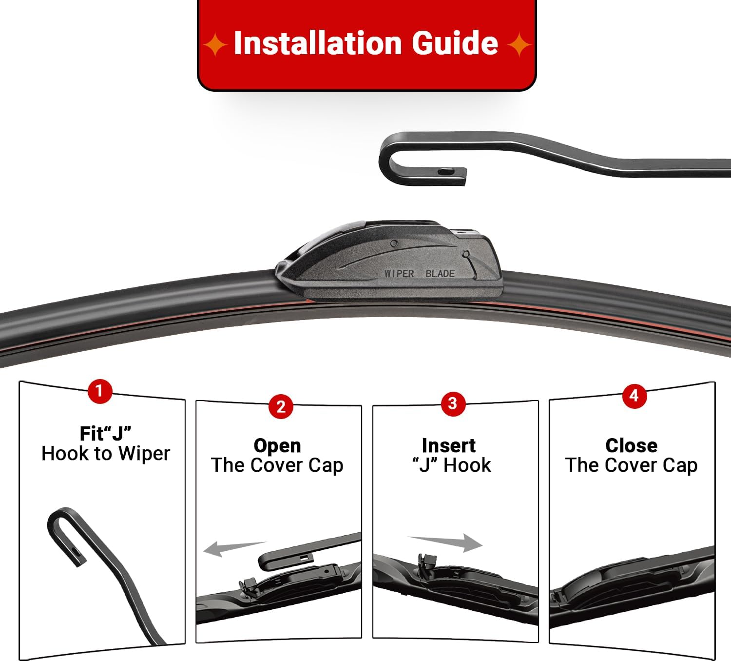 Windshield Wiper Blades Replacement for Cadillac XT5 2017 2018 2019 2020 2021 2022 2023 Original Factory Quality Front Rear Wipers Blade Set for My Car - 24" 20" 11" (Pack of 3)