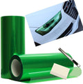 12 by 48 Inches Self Adhesive Headlight, Tail Lights, Fog Lights Tint Vinyl Film with Knife and Hand Tool (Green)