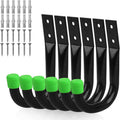 SWANLAKE Heavy Duty Garage Storage Utility Hooks, Utility Hooks for Garage Wall,Color Black (6PCS)