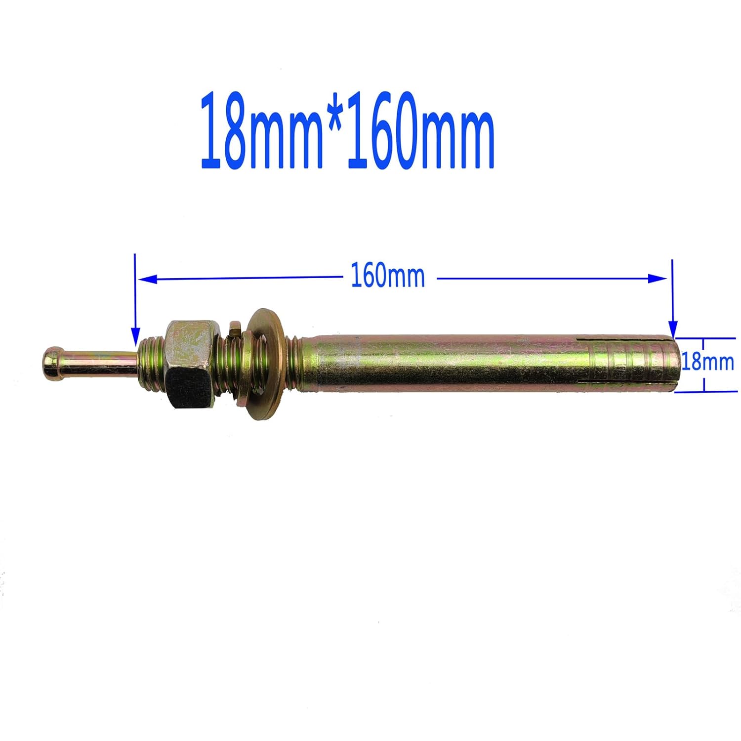 Car Lift Expansion Screw Auto Lift Special Screw Car Lifter Parts Lift Machine Anchor Bolt Screws Concrete Anchor Bolts Lifts Bolts (1, 18 * 160mm)