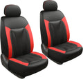 GIANT PANDA Fit Subaru Outback Forester Crosstrek Legacy Impreza Front Car Seat Cover, 3D Air Mesh Breathable Seat Protector, Red+Black（2-Pack