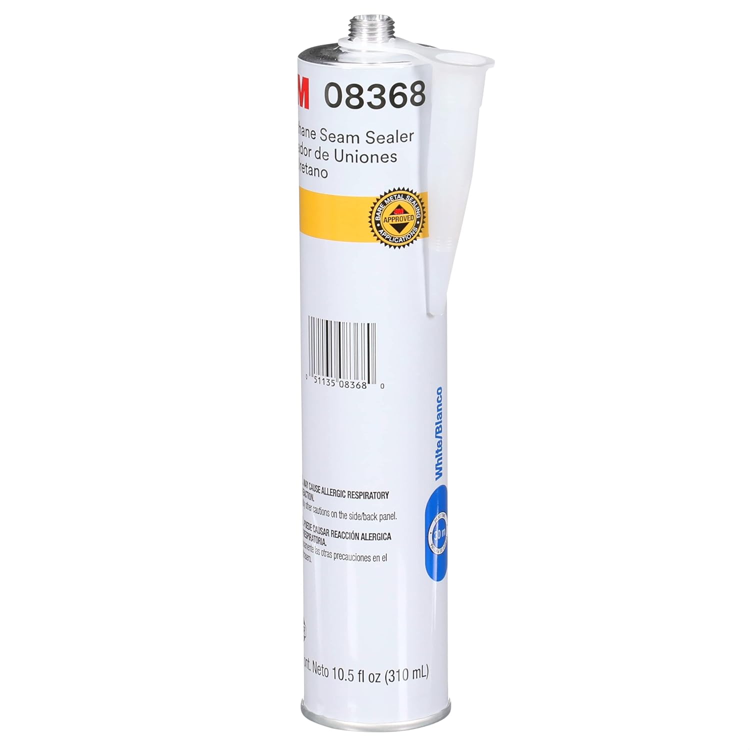 3M Urethane Seam Sealer, 08368, White Color, High Solids, Permanently Flexible, 310mL/10.5 fl oz Cartridge